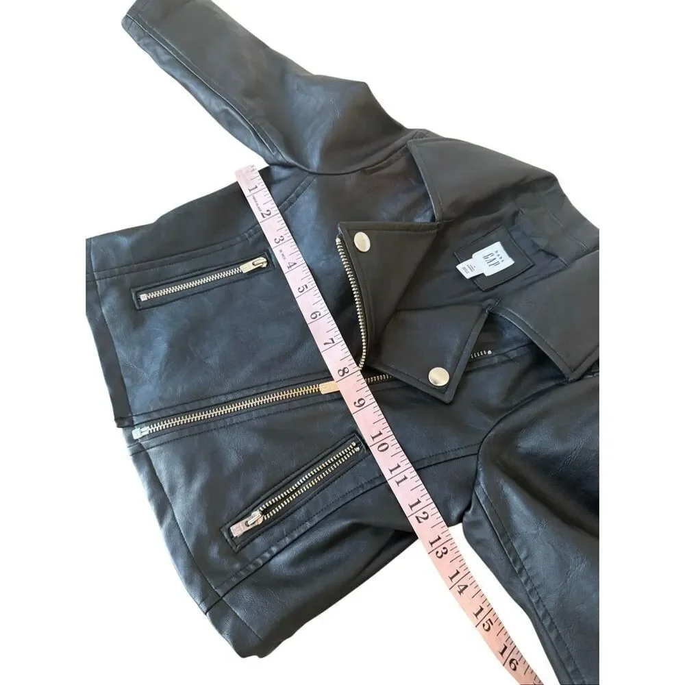 Baby GAP Toddler Faux Leather Moto Jacket Size 3T